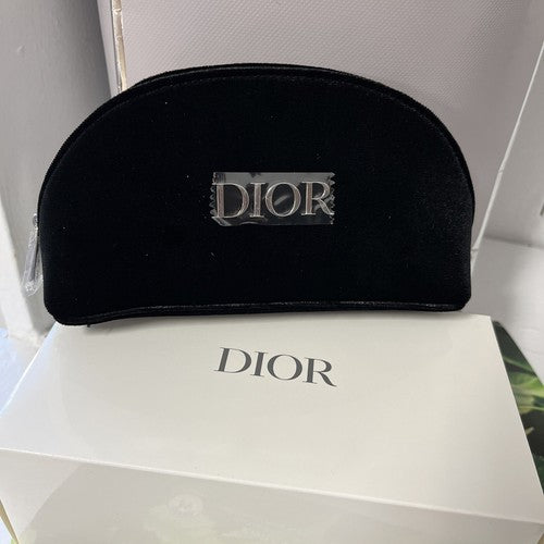 Dior Black Velvet Cosmetic Bag
