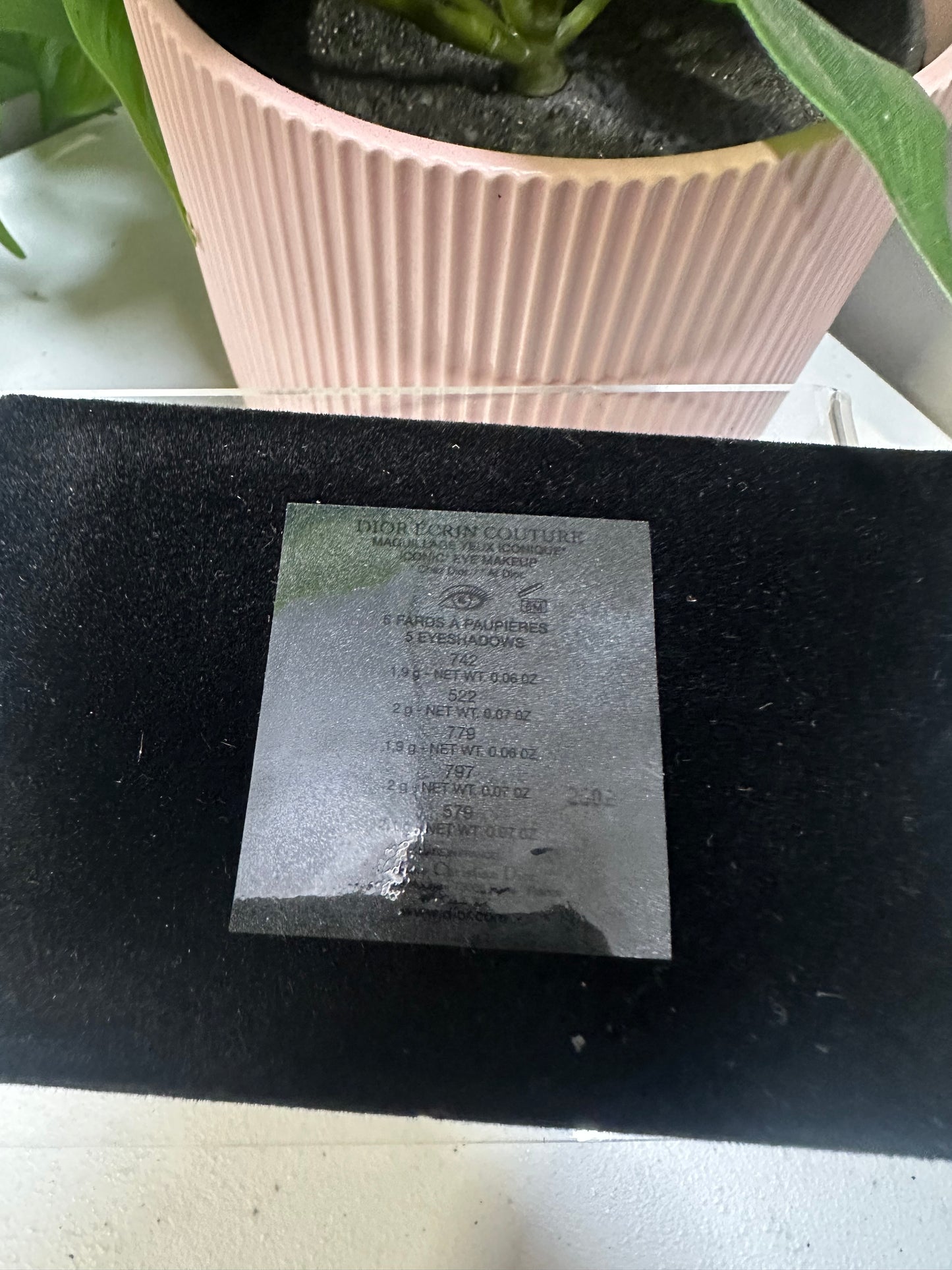 Dior Ecrin Couture Eyeshadow Palettes Black Velvet Case