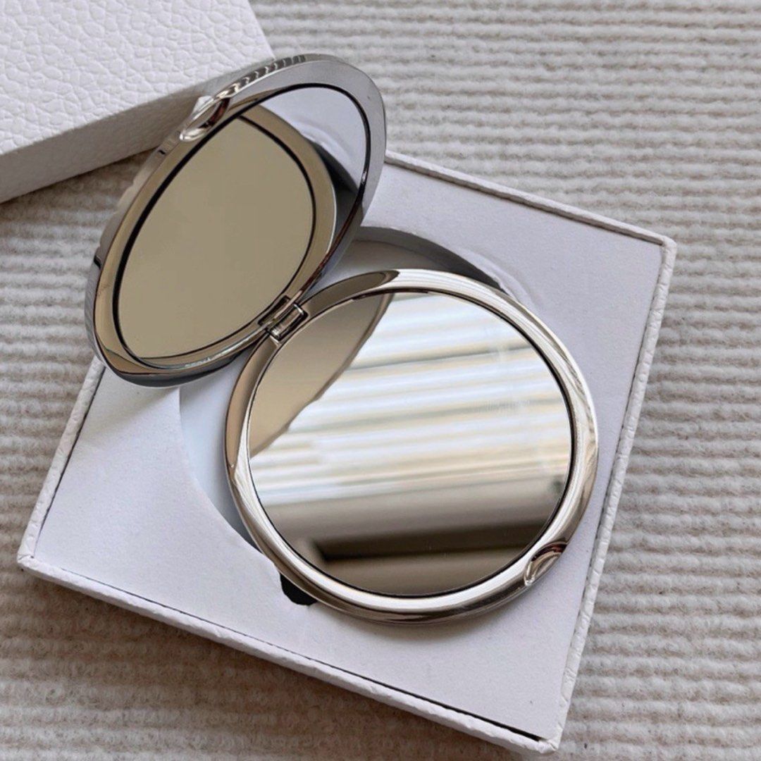 Dior Metal Cannage Double-Sided Mirror - Silver