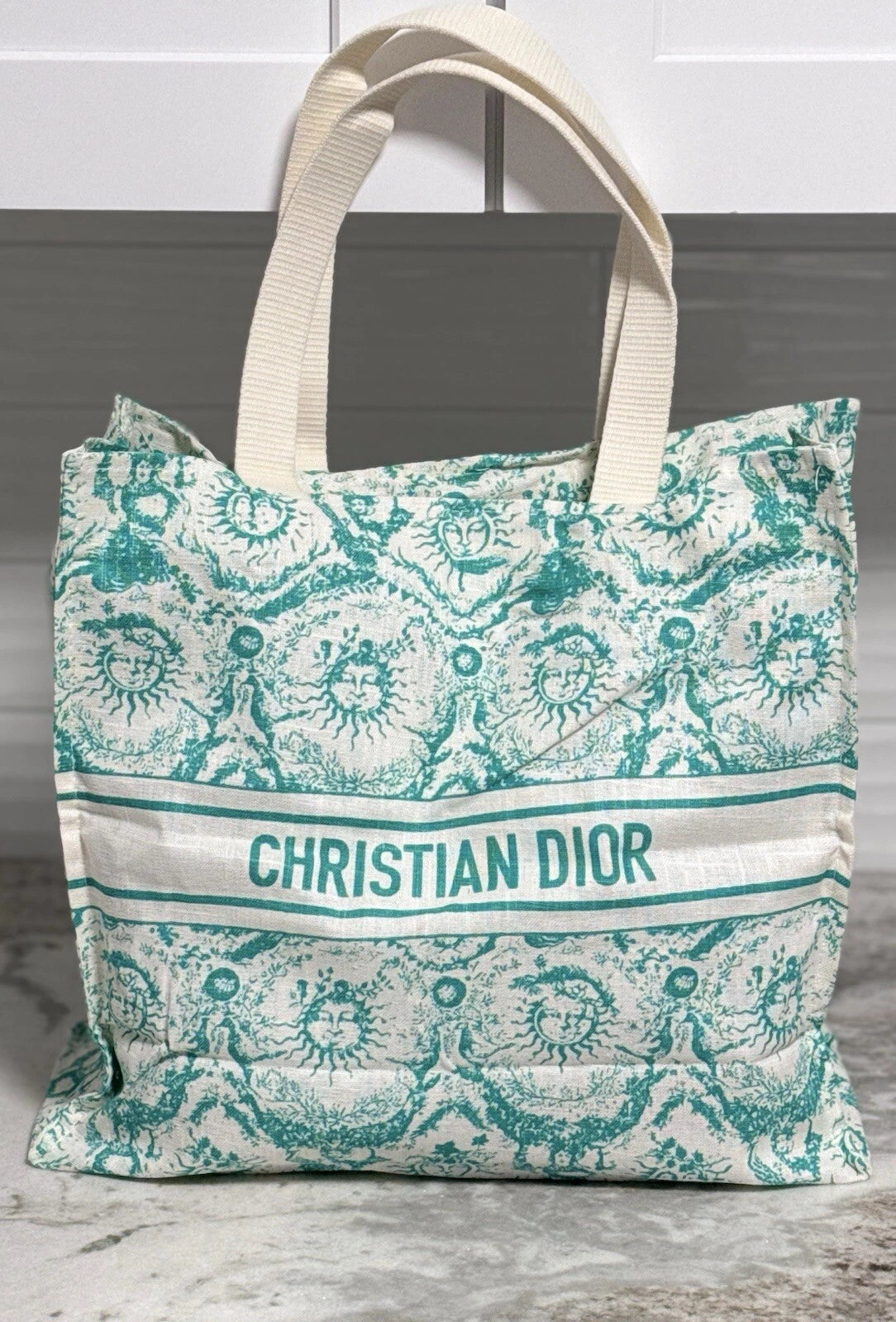 Dior Riviera Limited Edition Mint Green Canvas Tote