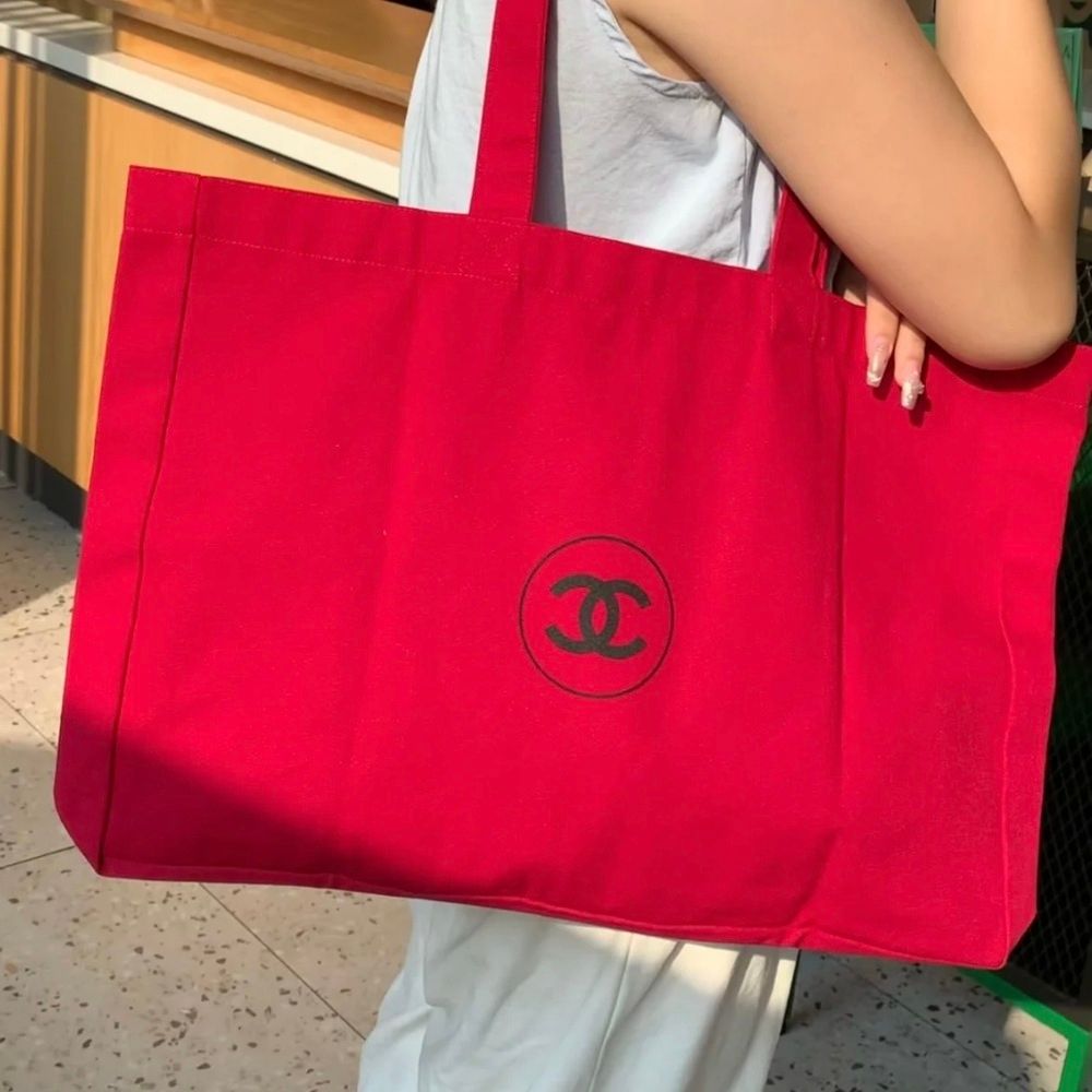Chanel N°1 De Chanel Canvas Long Tote Bag