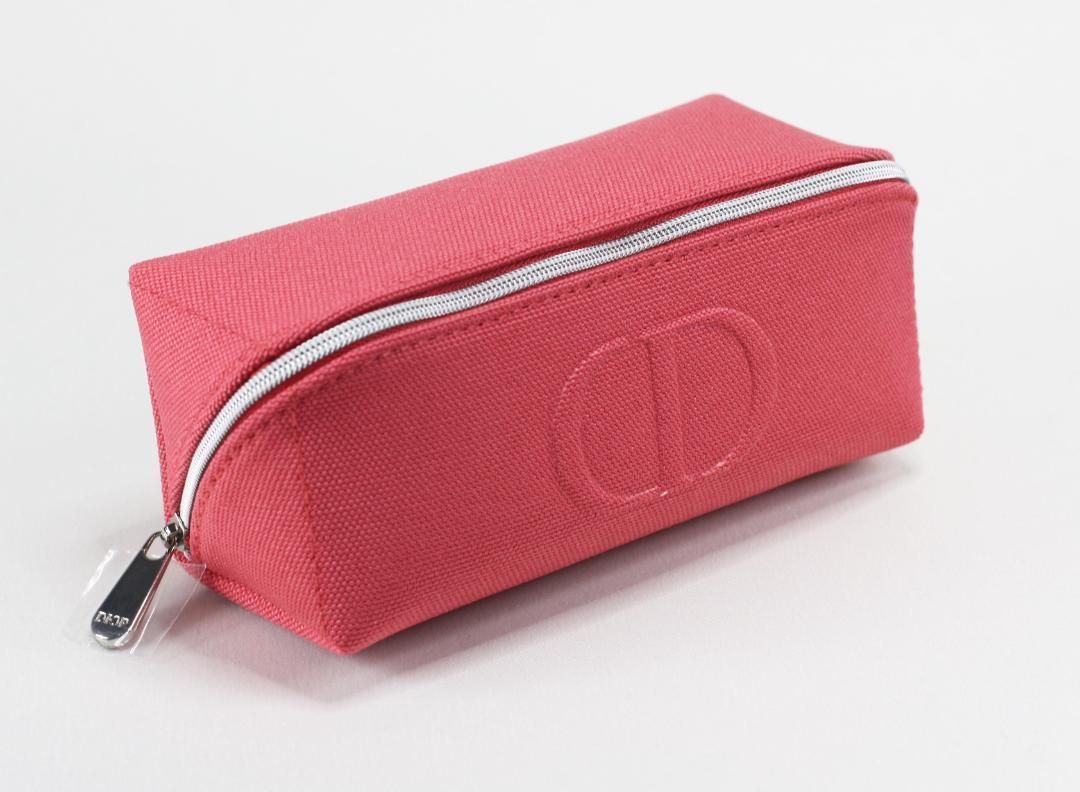 Dior Watermelon Red Canvas Makeup Bag