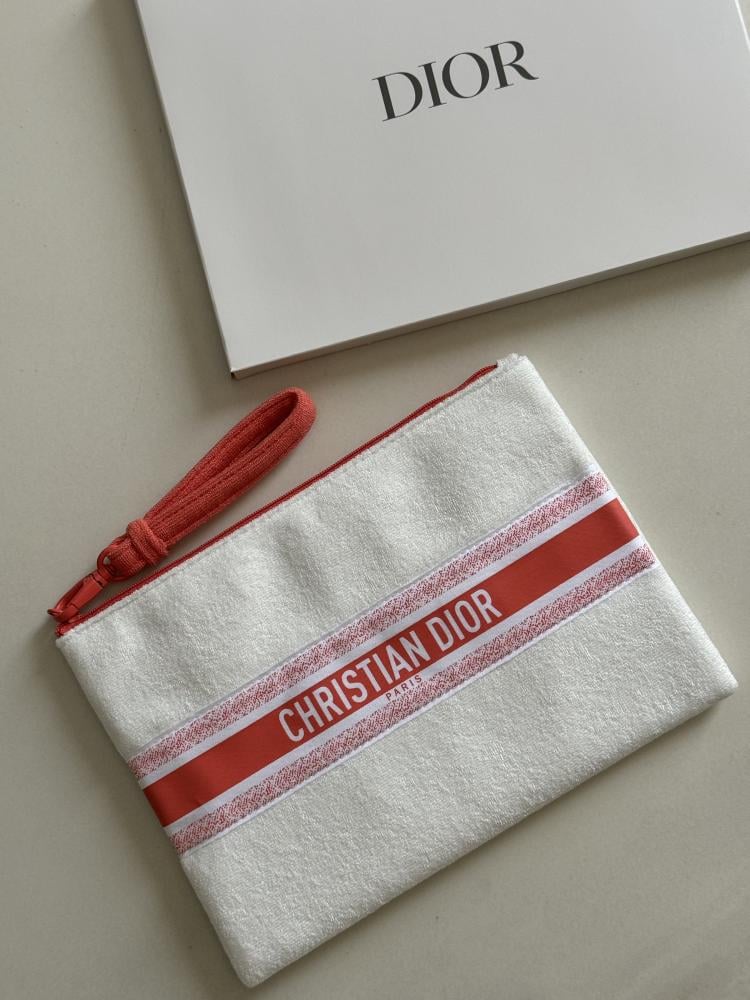 Christian Dior Paris Terry Towel Makeup Pouch