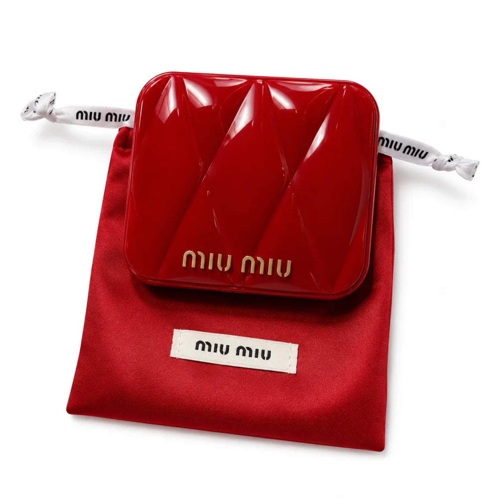 Miu Miu Double-Sided Compact Mirror - Red