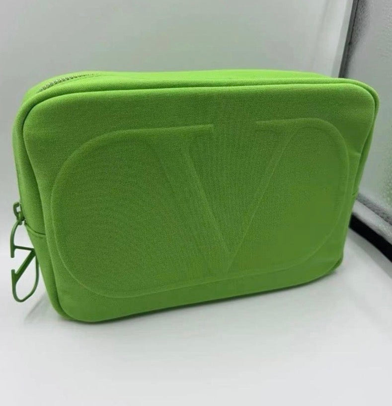 Valentino Green Big Cosmetics Pouch