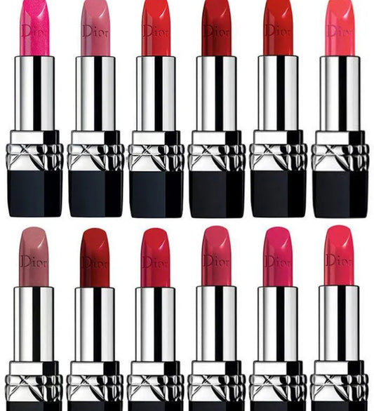 Bundle of 10 Dior Black Case Full Size Lipsticks