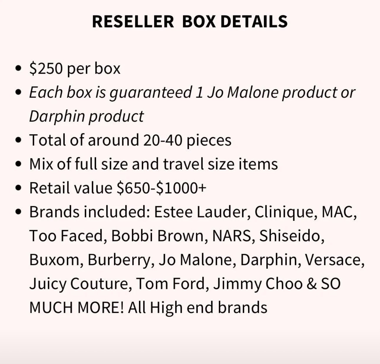 $250 Reseller Beauty Box