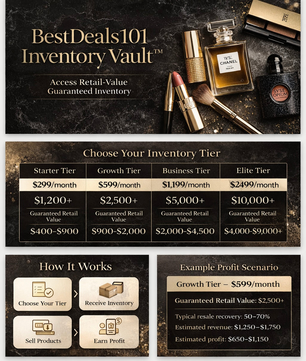 The BestDeals101 Inventory Vault Subscription