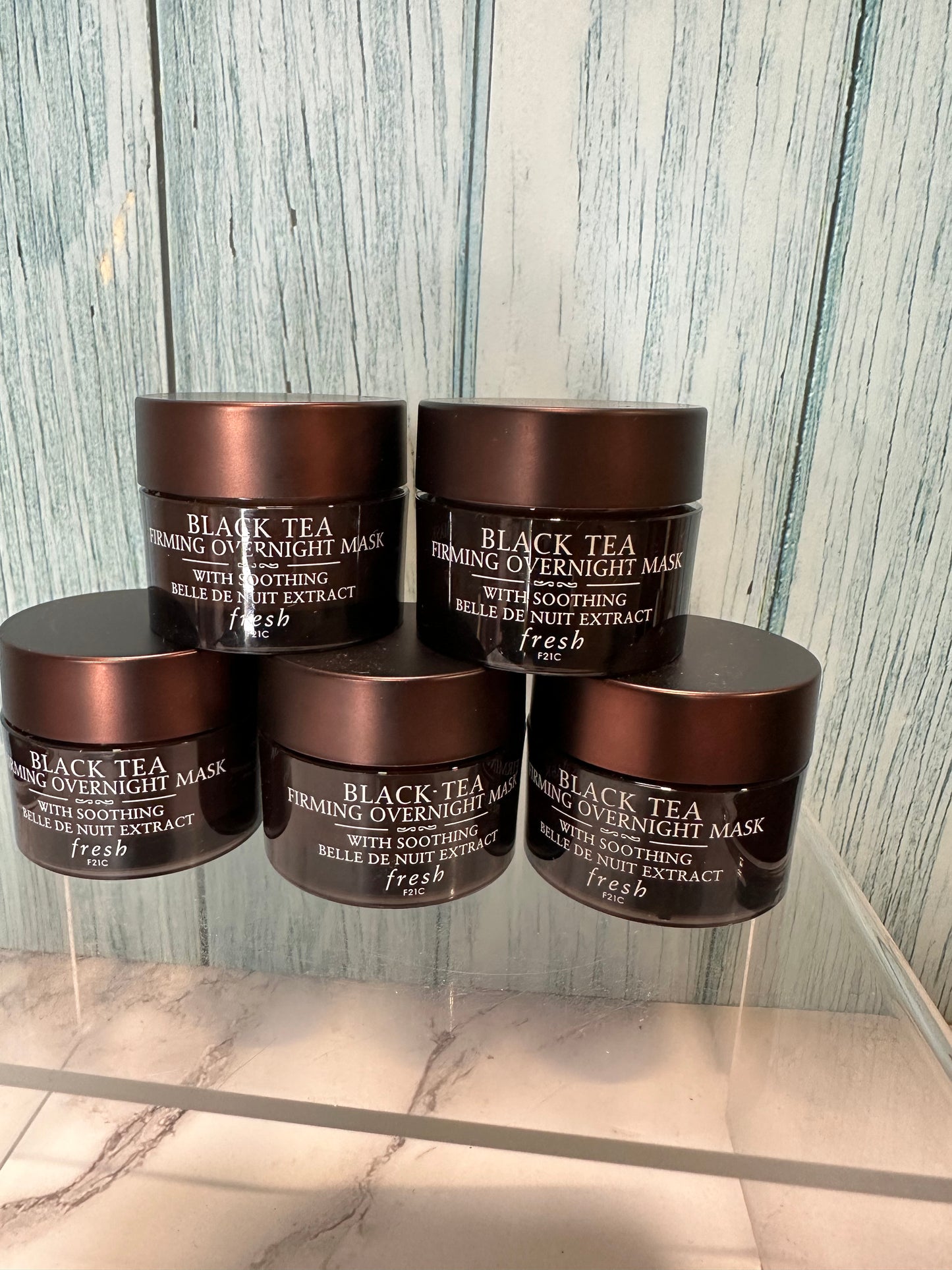 Bundle of 5 FRESH Black Tea Firming Overnight Masks