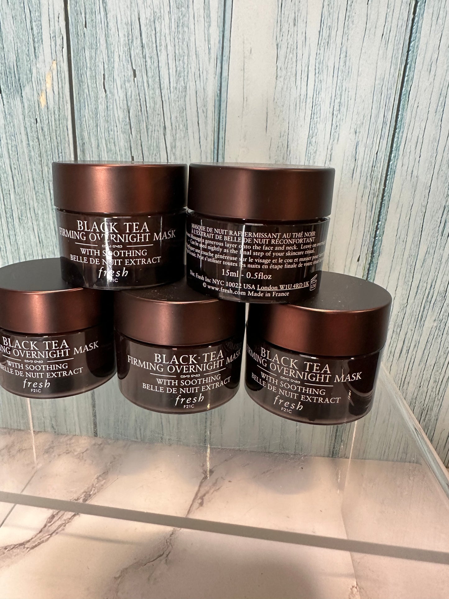 Bundle of 5 FRESH Black Tea Firming Overnight Masks