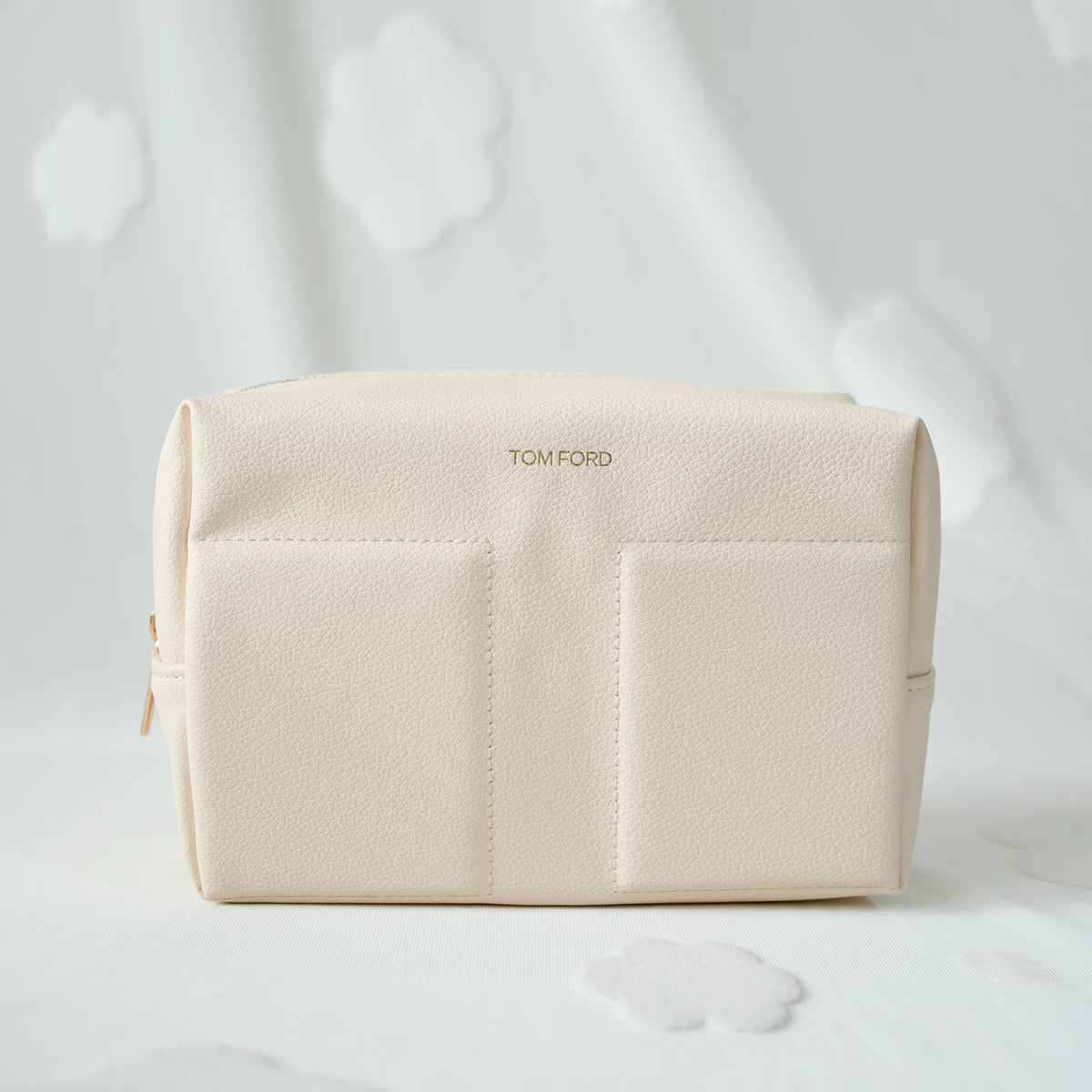 Tom Ford Tabac Vanille Pebbled Leather Makeup Bag