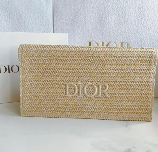 Dior Limited Edition Wicker Woven Clutch