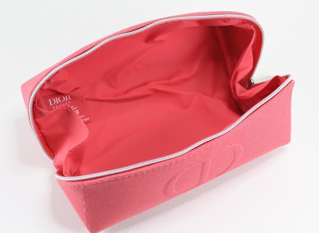 Dior Watermelon Red Canvas Makeup Bag