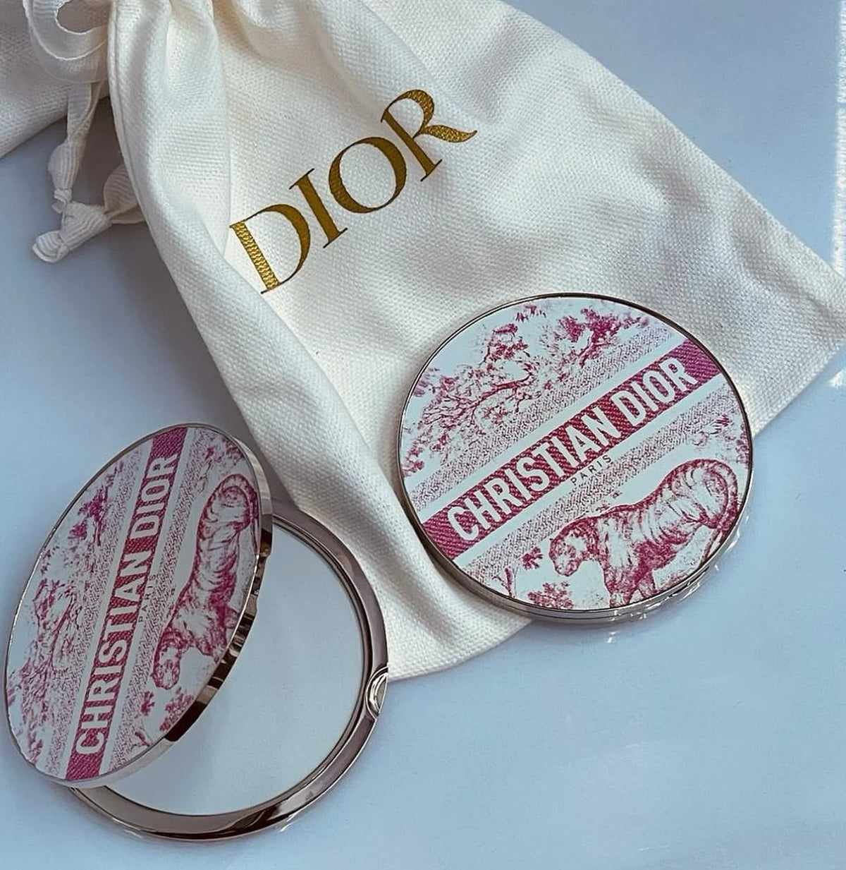 Dior Christian Dior Tiger Compact Mirror - Pink