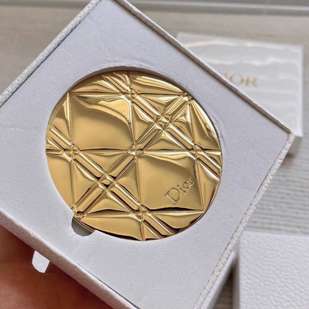 Dior Metal Cannage Double-Sided Mirror - Gold