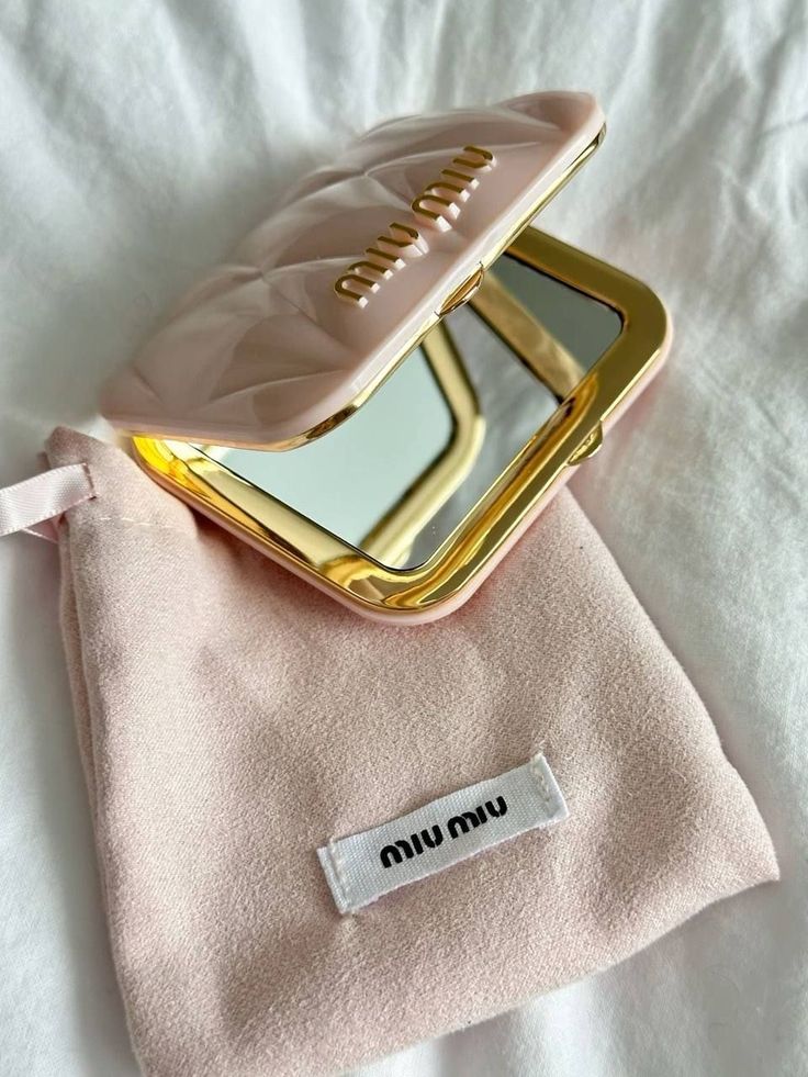 Miu Miu Double-Sided Compact Mirror - Pink