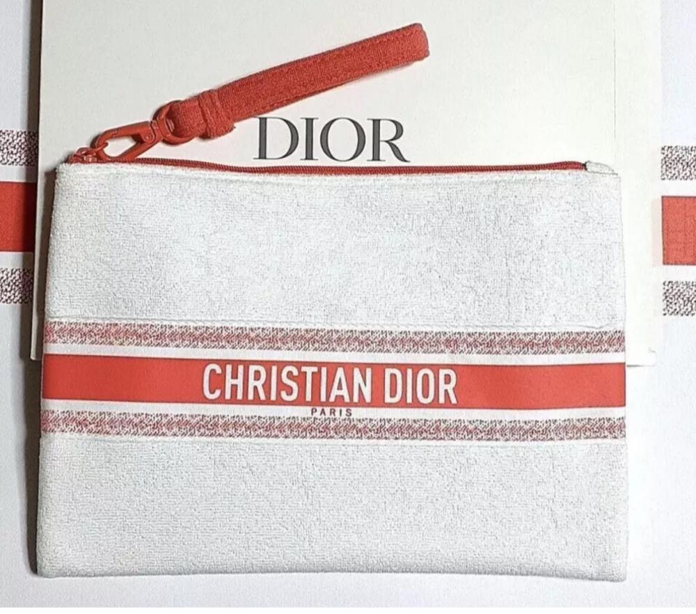 Christian Dior Paris Terry Towel Makeup Pouch