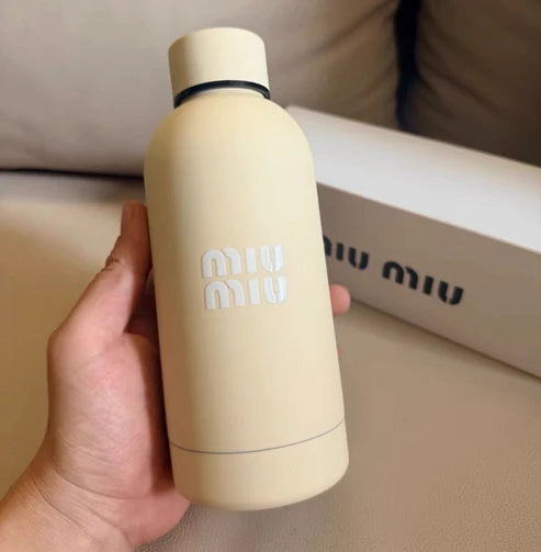 Miu Miu Souvenir Insulated Thermos Bottle - Cream