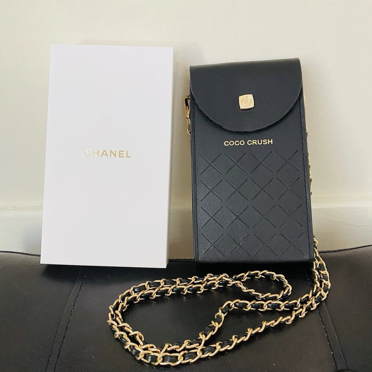 Chanel Coco Crush Limited Edition Phone Bag - Black