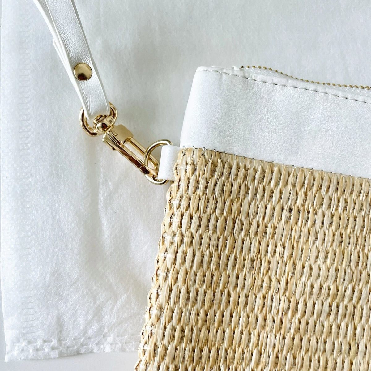 Tom Ford Woven Straw Raffia Zip Clutch Bag