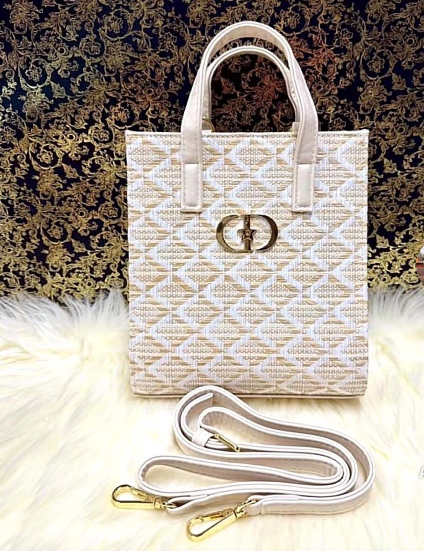 Dior Oblique Jacquard Leather Tote Bag