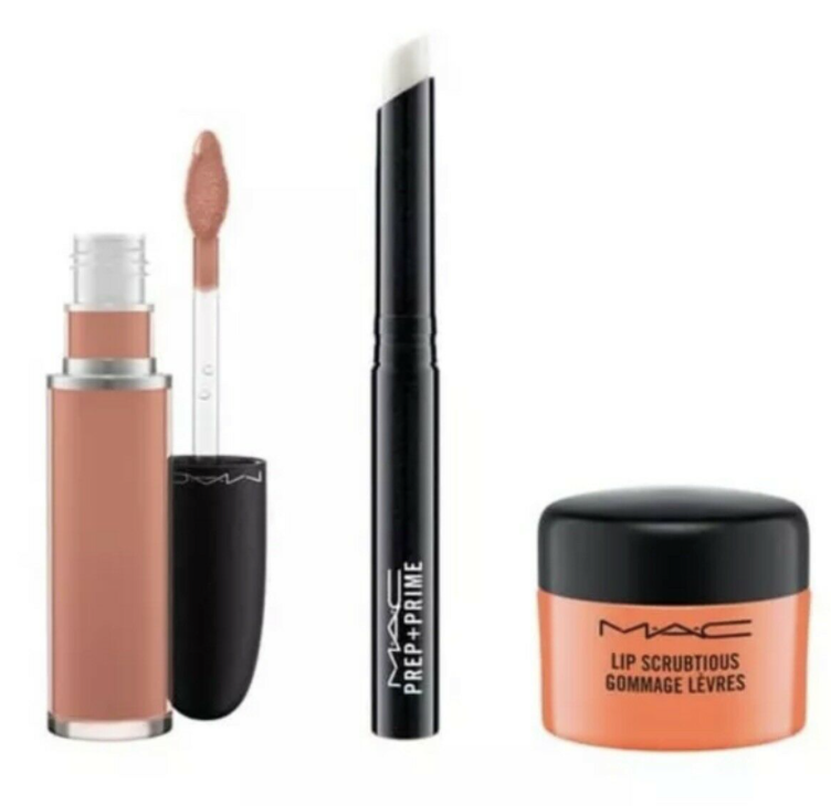 MAC TRAVEL EXCLUSIVE KIT NEUTRAL Prep + Prime + Lip Scrubtious + Liquid Lipstick